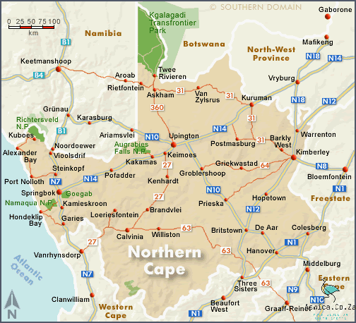 Explore the Northern Cape with this Detailed Map!