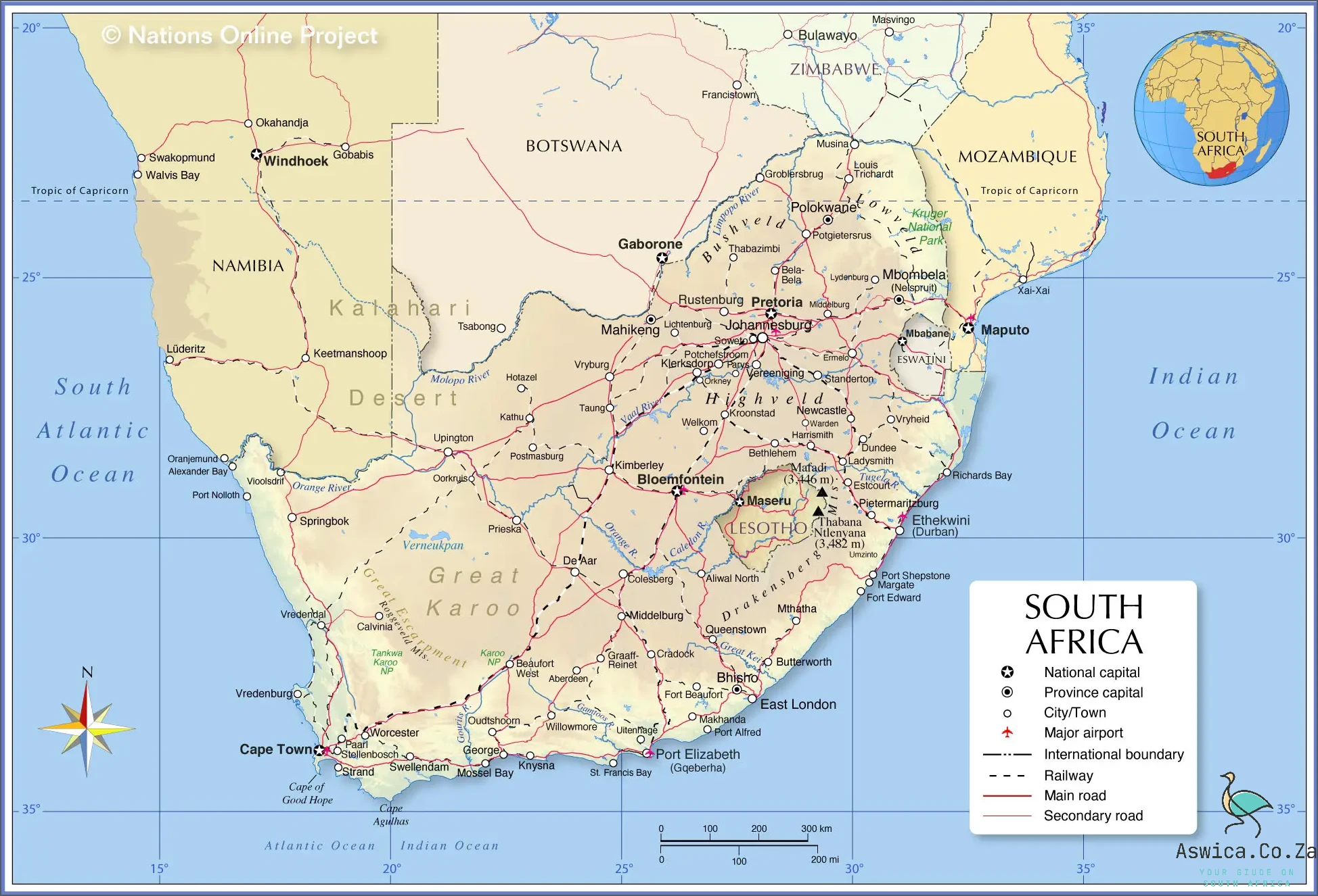 South Africa Political Map