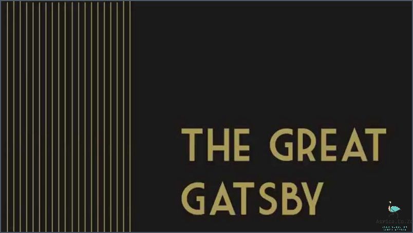 The title: The Great Gatsby