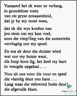 essay about my dog in afrikaans