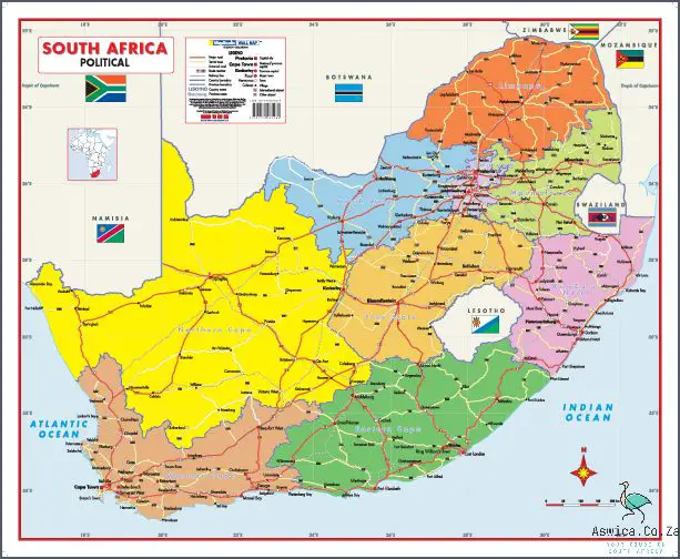 South Africa Political Map April 2024 - Aswica.Co.Za