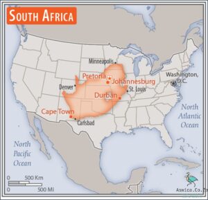 South Africa Size Compared To Us