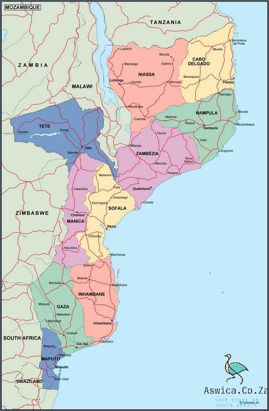 Discover the Incredible Map Of Mozambique Provinces!