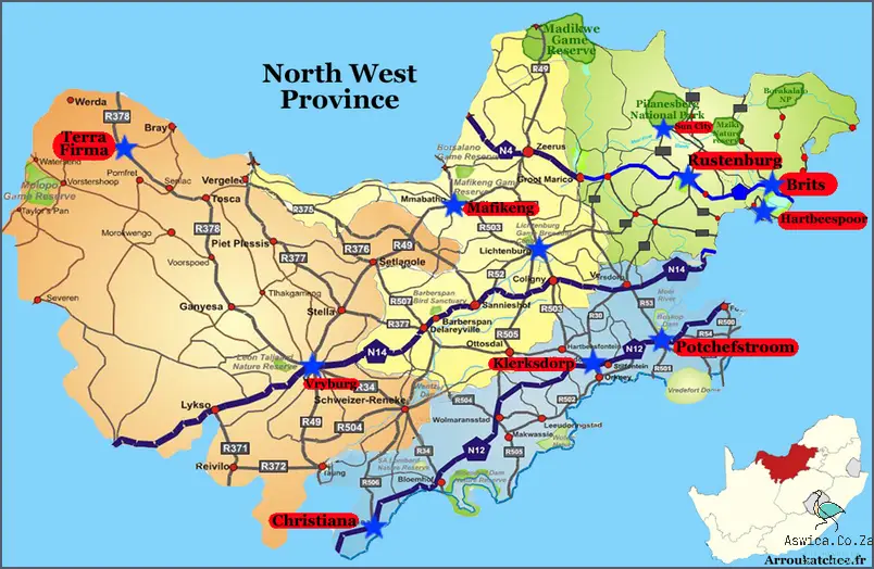Explore the North West Province with this Detailed Map!