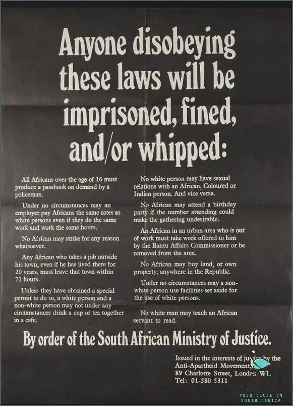 What Are The Apartheid Laws In South Africa? Unveiled!