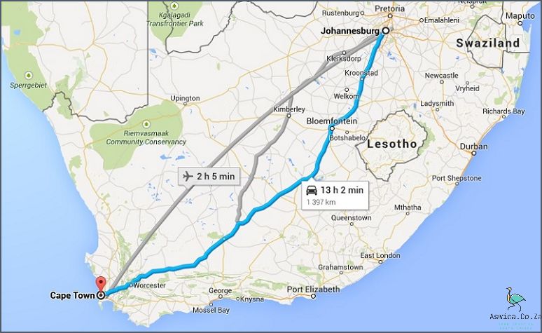 Check Out This Amazing Map Of N1 From Cape Town To Johannesburg!