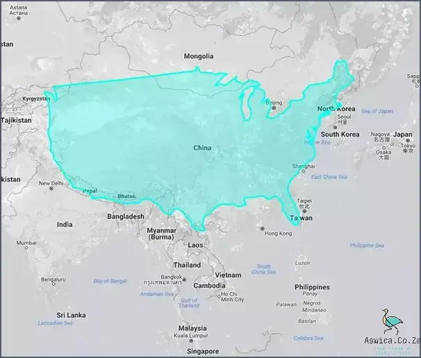 Staggering Comparison: China's Land Mass vs USA's