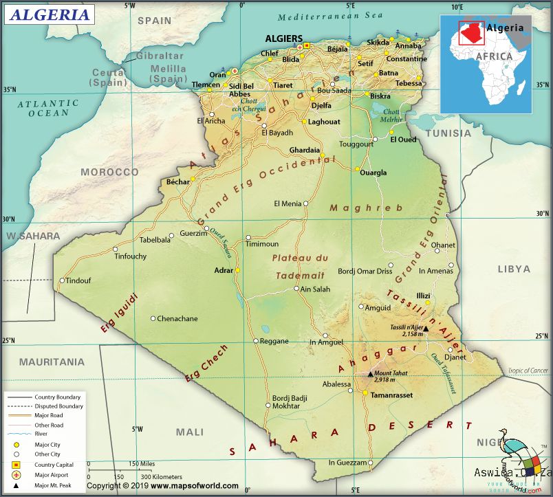 Explore the Algeria Map of Africa!
