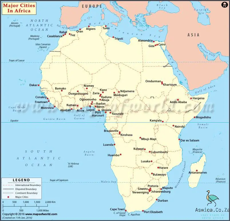 Explore the Major Cities In Africa Map Now!