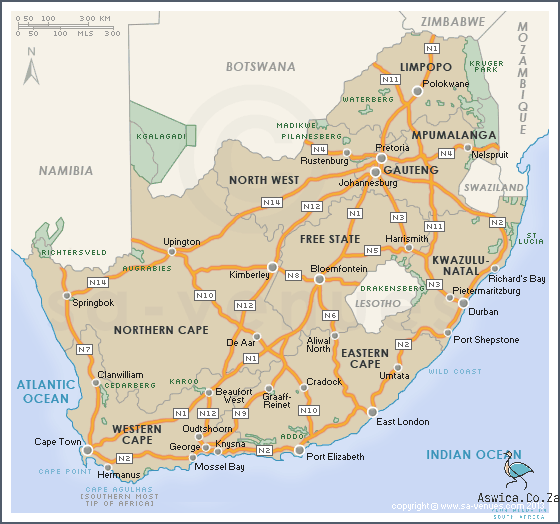 Explore South African National Roads Map Now!