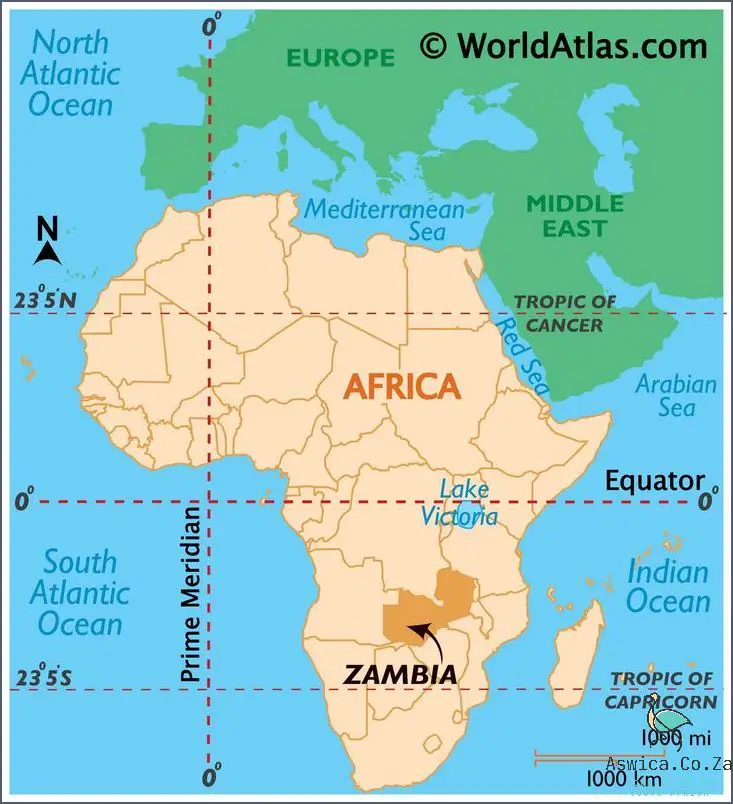 Zambia On Africa Map